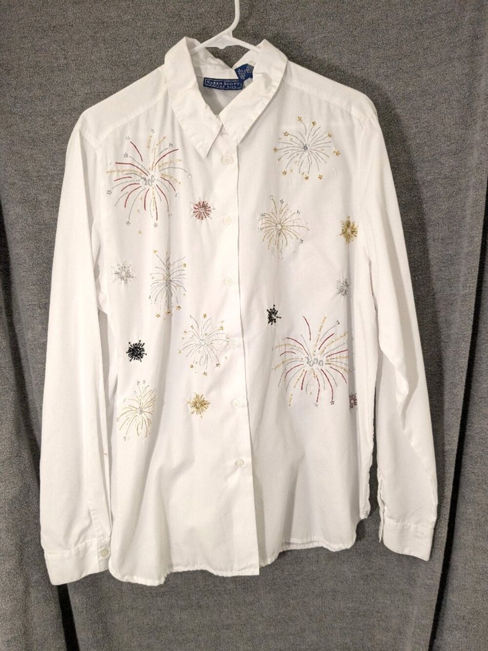 LAST CHANCE!  Vintage Karen Scott 2000 New Year's Eve Blouse XL
